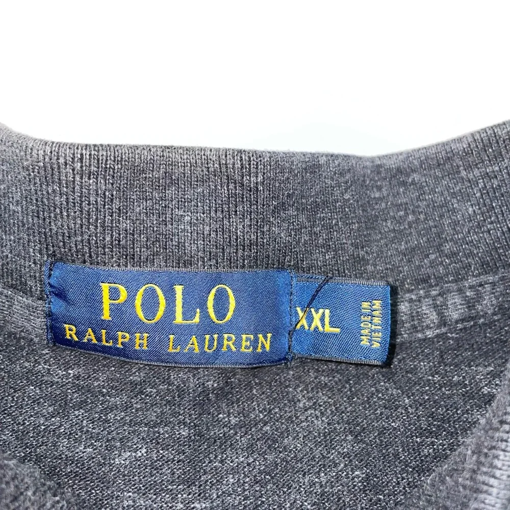 Polo Ralph Lauren Mens XXL Charcoal Gray Heather Pony Logo Polo Shirt